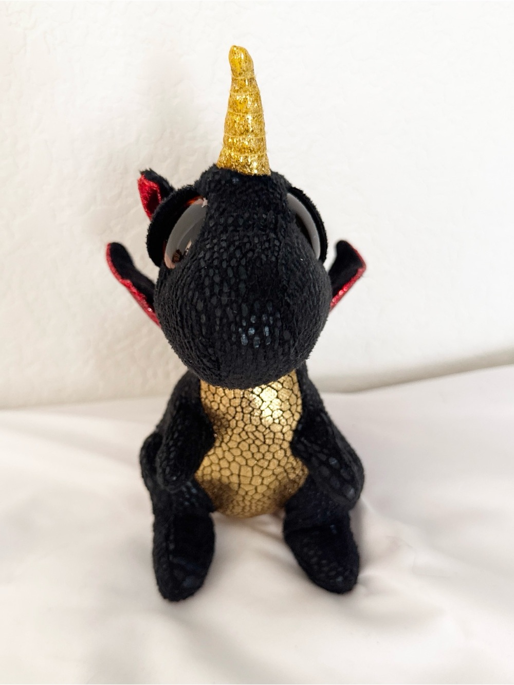 Grindal Ty Plush Black & Gold Dragon Plush Toy - Kids Toy